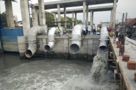 Pintu air di Rumah Pompa Petekan atasi permasalahan banjir di Kota Surabaya