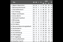 Klasemen Liga Jerman: Bayern Muenchen masih nyaman di puncak