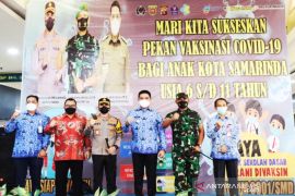 Kapolresta Samarinda tinjau vaksinasi perdana anak usia 6-11 tahun