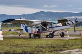 KPU Yalimo distribusi logistik delapan titik dengan pesawat