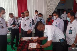 11 UPT Pemasyarakatan-Imigran Zona Dua deklarasi janji kinerja 2022