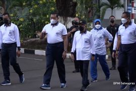 Bincang hangat wapres dengan KSAL di Komplek Seskoal