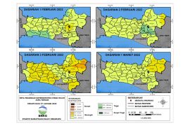 Curah hujan di Jateng selatan diprakirakan masih tinggi