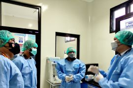 Danrem 133 dan Karo Ops Polda kunjungi lab uji COVID-19 BPOM Gorontalo