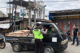 Polisi Medan perketat pengawasan prokes  pengendara saat PPKM Level 3