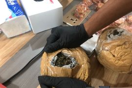 765 gram ganja diselundupkan lewat kaleng makanan