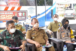 Bupati Tebo ikut kegiatan vaksin dengan Kapolri sacara virtual