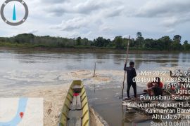 Nyantau tenggelam di Sungai Kapuas