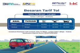 Tarif Tol Binjai-Stabat-Binjai mulai dari Rp15.000