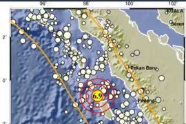 Gempa dangkal M6,9 guncang Pulau Nias akibat subduksi lempeng