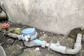 Pipa distribusi utama air Djuanda Bogor bocor