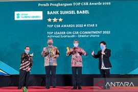 Bank Sumsel Babel raih penghargaaan TOP CSR 2022