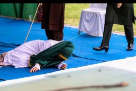 Eksekusi hukuman cambuk di Aceh