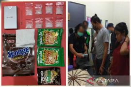Polisi ringkus pria dan wanita di Palangka Raya simpan delapan paket sabu