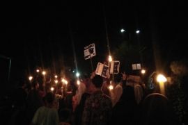 Warga Parit Culum 1 Muarasabak pawai obor untuk sambut Ramadhan