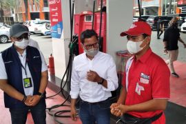 Pastikan stok BBM aman, Wamen BUMN cek SPBU di Jatim