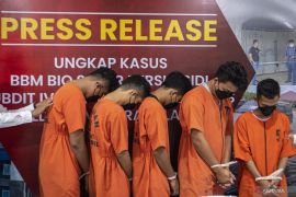 Polda Sumsel tangkap lima orang tersangka penimbun Solar Subsidi