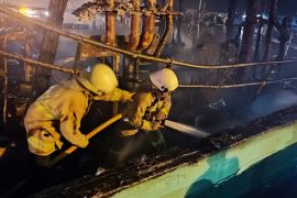 Kapal motor terbakar di Muara Baru Jakarta, tidak ada korban jiwa