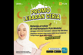 Nikmati Diskon Tambah Daya Lewat Promo Lebaran Ceria, Hanya dengan Belanja 100 Ribu di Marketplace PLN Mobile