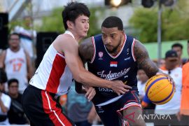 Timnas bola basket 3x3 putra jalani uji coba terakhir di Filipina