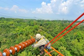PLN lakukan penguatan instalasi konduktor 150 kV jaringan Pulau Madura