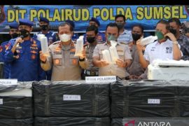 Tim Polair Polda Sumsel gagalkan penyelundupan 616.800 benih lobster