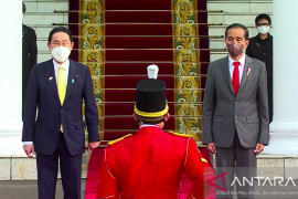PM Jepang tiba di Istana Kepresidenan Bogor untuk bertemu Presiden Jokowi