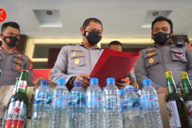 Operasi Pekat Otanaha, Polres Gorontalo Kota sita ratusan liter miras