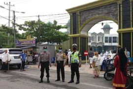 Beri rasa aman jamaah salat Idul Fitri, Polresta Deliserdang lakukan pengamanan