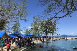 Wisata Air Putri Waiyoho SBB dibanjiri pengunjung setelah H+1 Lebaran