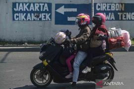 Arus balik pemudik bersepeda motor