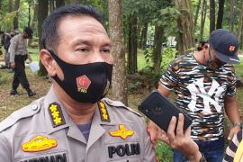 Personel Polda Sumsel diturunkan amankan lokasi ledakan pipa gas Pertamina Prabumulih