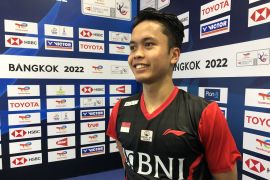 Ginting mulai tunjukkan taji  di partai pembuka perempat final Thomas