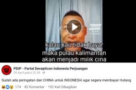 Hoaks, China akan ambil Kalimantan jika Indonesia tidak bayar utang