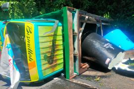 Truk tangki pengangkut 4,2 ton minyak goreng terguling di Pusuk Sajang Lotim