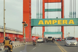Jembatan Ampera Palembang ditutup jelang pergantian tahun