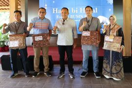 Halal bi Halal Forum BUMN Riau diselingi pelepasan empat pimpinan