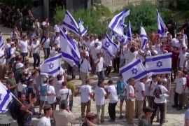 Bentrokan kembali pecah di Al Aqsha selama pawai bendera Israel