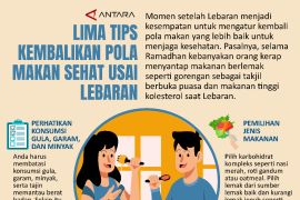 Lima tips kembalikan pola makan sehat usai lebaran