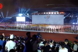 Sajian proyeksi grafis di pembukaan SEA Games manjakan mata penonton