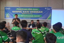 BPJS Ketenagakerjaan Jambi gandeng Grab sosialisasi manfaat program Jamsostek