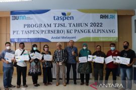 8 Mitra Binaan Taspen Pangkalpinang dapat bantuan Rp 400 Juta