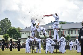 Atraksi beladiri prajurit di HUT Kodam XIII/Merdeka memukau