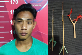 Lagi-lagi seorang pemuda kedapatan bawa busur panah, alasannya untuk tawuran