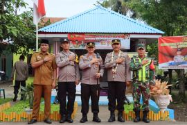 Pos Kamling Merah Putih Binaan Bhabinkamtibmas Polsek Stabat Dinilai tim Binmas Poldasu