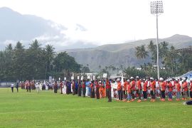 350 personil Polres Jayapura amankan Porkab II Kabupaten Jayapura