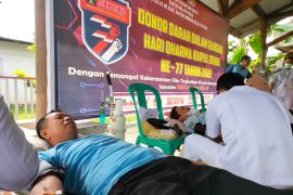 Peringati Hari Dharma Karya Dhika ke-77, Rutan dan Imigrasi Siak gelar donor darah