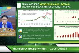 Kepala BPS: Pemerintah berhasil kendalikan harga minyak goreng