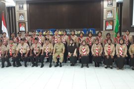 Sekda lepas pramuka Langkat ke Jambore Nasional Cibubur