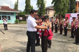 Bupati hadiri upacara pelepasan kontingen Kwartir Cabang 0302 Pramuka Kabupaten Solok